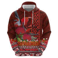 Hawaii KaUla Wena Iiwi Zip Hoodie With Tropical Plants and 'Ohi'a lehua Kakau Art Tattoo LT03 - Polynesian Pride