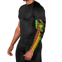 Hawaiian Tropical Plants Lei Arm Sleeves Kanaka Maoli Tribal with Palaka Motifs LT03 - Polynesian Pride