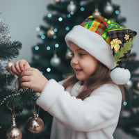 Hawaiian Tropical Plants Lei Christmas Santa Hat Kanaka Maoli Tribal with Palaka Motifs LT03 - Polynesian Pride