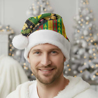 Hawaiian Tropical Plants Lei Christmas Santa Hat Kanaka Maoli Tribal with Palaka Motifs LT03 - Polynesian Pride