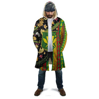 Hawaiian Tropical Plants Lei Cloak Kanaka Maoli Tribal with Palaka Motifs LT03 - Polynesian Pride