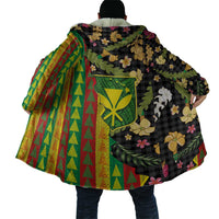 Hawaiian Tropical Plants Lei Cloak Kanaka Maoli Tribal with Palaka Motifs LT03 - Polynesian Pride