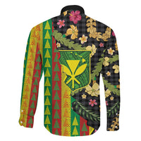 Hawaiian Tropical Plants Lei Family Matching Short Sleeve Bodycon Dress and Hawaiian Shirt Kanaka Maoli Tribal with Palaka Motifs LT03 - Polynesian Pride