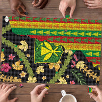Hawaiian Tropical Plants Lei Puzzle Kanaka Maoli Tribal with Palaka Motifs LT03 - Polynesian Pride