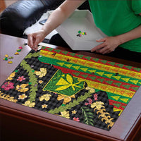 Hawaiian Tropical Plants Lei Puzzle Kanaka Maoli Tribal with Palaka Motifs LT03 - Polynesian Pride