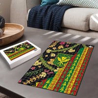 Hawaiian Tropical Plants Lei Puzzle Kanaka Maoli Tribal with Palaka Motifs LT03 - Polynesian Pride
