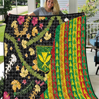 Hawaiian Tropical Plants Lei Quilt Kanaka Maoli Tribal with Palaka Motifs LT03 Multicolor - Polynesian Pride