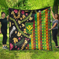 Hawaiian Tropical Plants Lei Quilt Kanaka Maoli Tribal with Palaka Motifs LT03 - Polynesian Pride