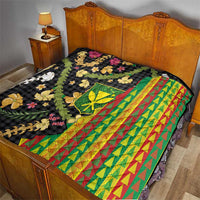 Hawaiian Tropical Plants Lei Quilt Kanaka Maoli Tribal with Palaka Motifs LT03 - Polynesian Pride