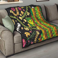 Hawaiian Tropical Plants Lei Quilt Kanaka Maoli Tribal with Palaka Motifs LT03 - Polynesian Pride