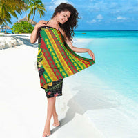 Hawaiian Tropical Plants Lei Sarong Kanaka Maoli Tribal with Palaka Motifs LT03 - Polynesian Pride