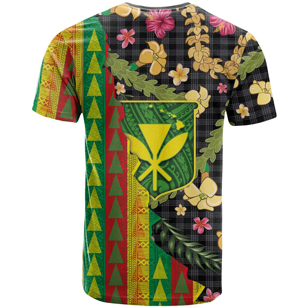 Hawaiian Tropical Plants Lei T Shirt Kanaka Maoli Tribal with Palaka Motifs LT03 - Polynesian Pride