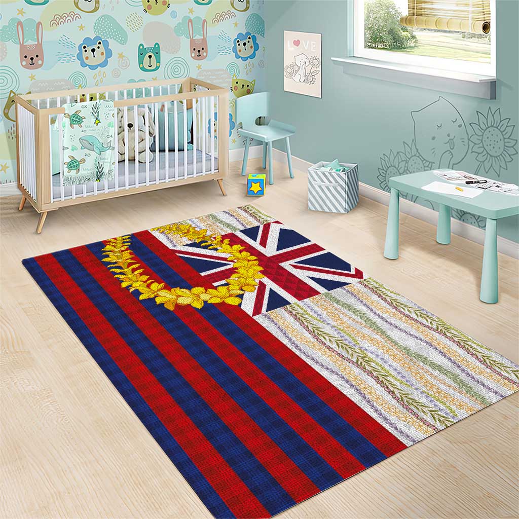 Hawaiian Tropical Plants Lei Area Rug National Flag Style LT03 - Polynesian Pride