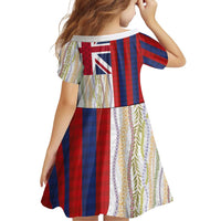 Hawaiian Tropical Plants Lei Family Matching Puletasi and Hawaiian Shirt National Flag Style LT03 - Polynesian Pride