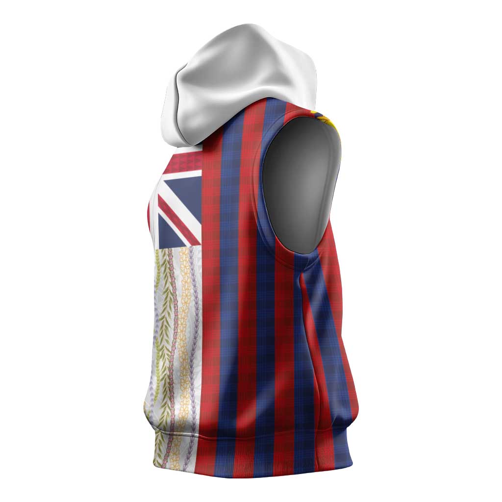 Hawaiian Tropical Plants Lei Sleeveless Hoodie National Flag Style LT03 - Polynesian Pride