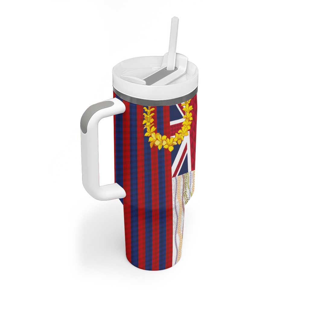 Hawaiian Tropical Plants Lei Tumbler With Handle National Flag Style - Polynesian Pride