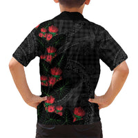 Hawaiian Kakau Art Family Matching Summer Maxi Dress and Hawaiian Shirt Taro Leaves with Ohia Lehua and Pakala Pattern LT03 - Polynesian Pride
