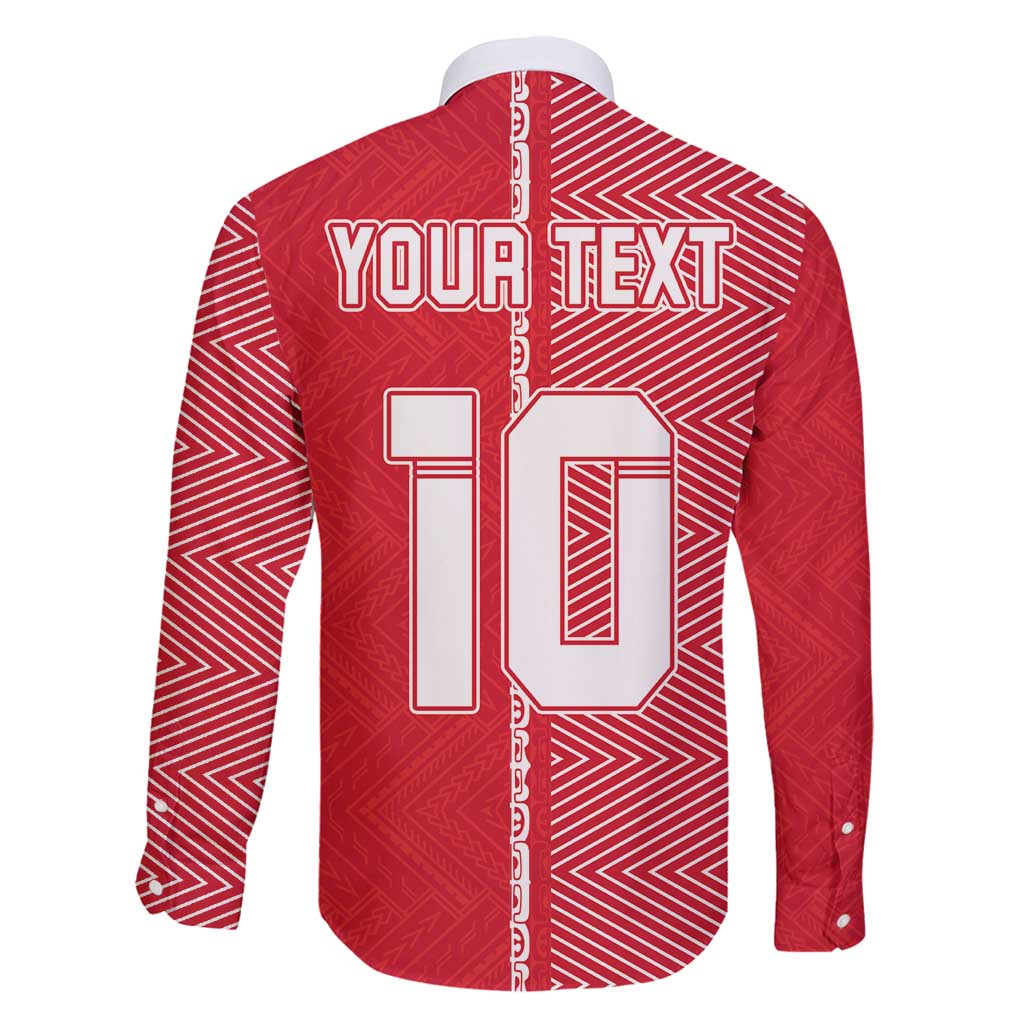 Custom Tahiti Football-Iron Warriors Family Matching Long Sleeve Bodycon Dress and Hawaiian Shirt LT03 - Polynesian Pride