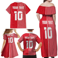 Custom Tahiti Football-Iron Warriors Family Matching Off Shoulder Maxi Dress and Hawaiian Shirt LT03 - Polynesian Pride