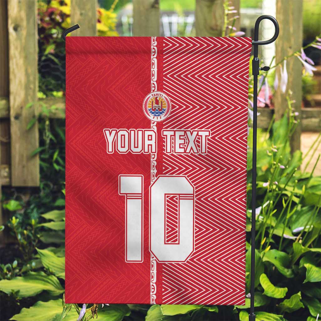 Custom Tahiti Football-Iron Warriors Garden Flag LT03 Garden Flag Red - Polynesian Pride