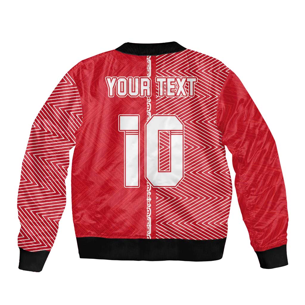 Custom Tahiti Football-Iron Warriors Sleeve Zip Bomber Jacket LT03 - Polynesian Pride