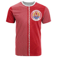 Custom Tahiti Football-Iron Warriors T Shirt LT03 Red - Polynesian Pride