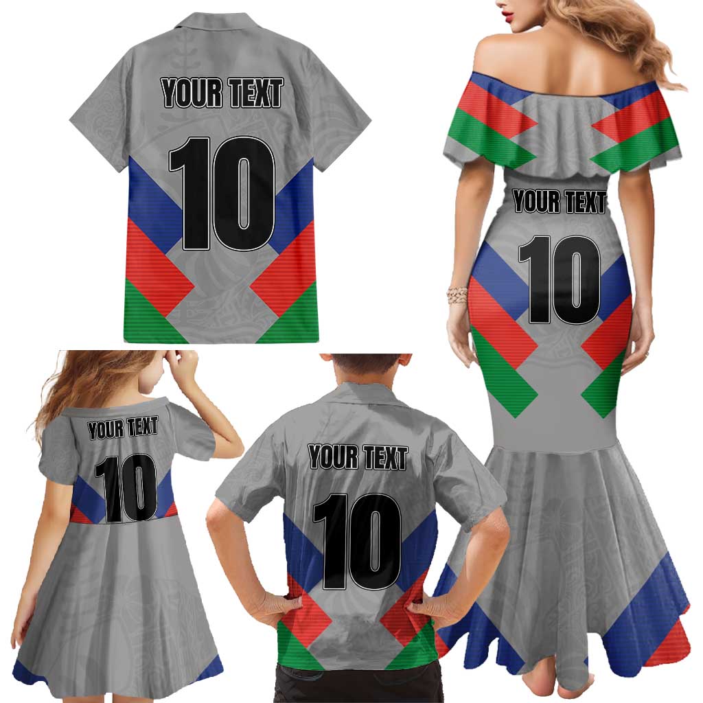 Custom New Caledonia-The Kagus Family Matching Mermaid Dress and Hawaiian Shirt LT03 - Polynesian Pride