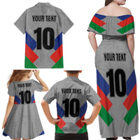 Custom New Caledonia-The Kagus Family Matching Off Shoulder Maxi Dress and Hawaiian Shirt LT03 - Polynesian Pride