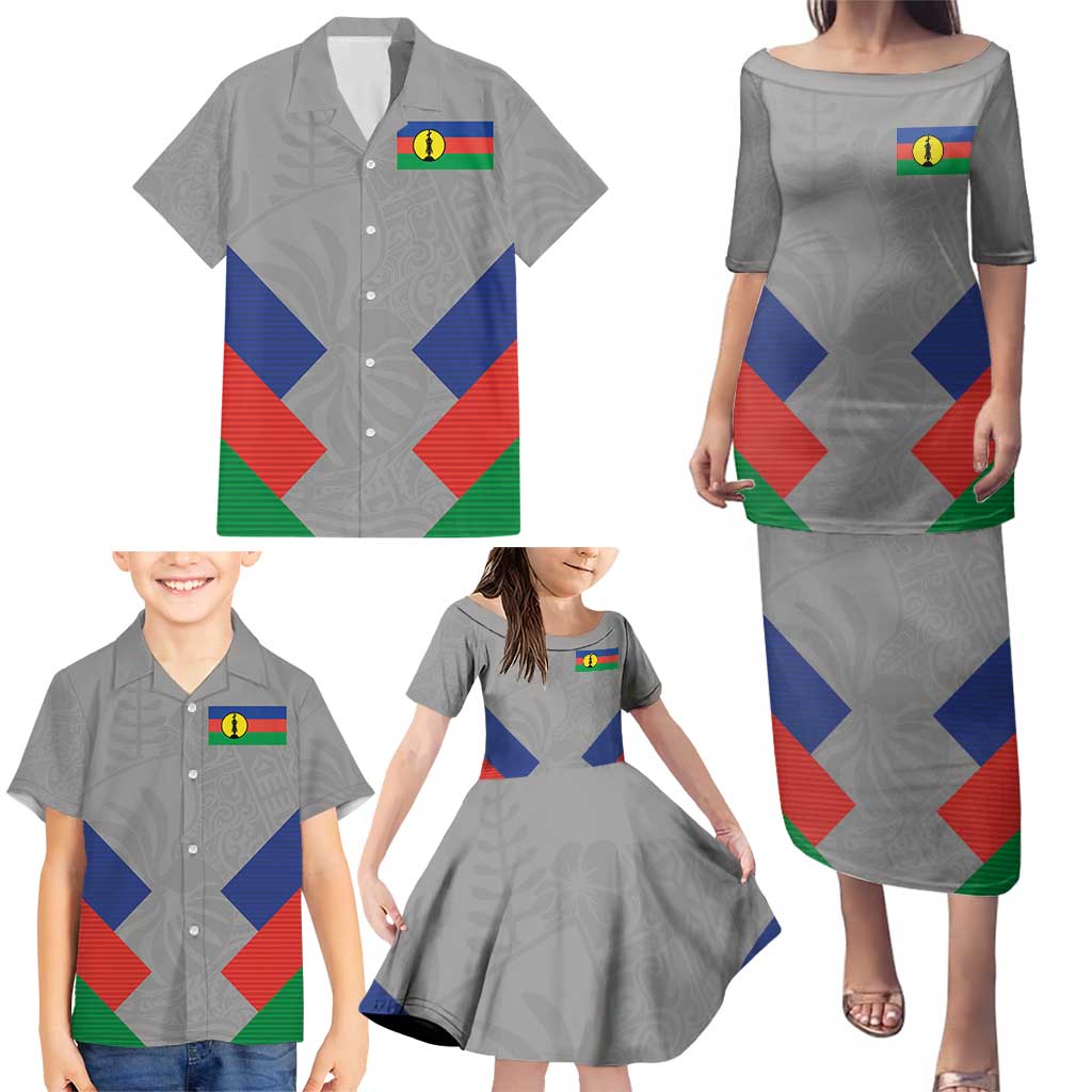 Custom New Caledonia-The Kagus Family Matching Puletasi and Hawaiian Shirt LT03 - Polynesian Pride