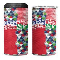 Hawaiian Floral Kakau Tropical Leaves-Sporty Style 4 in 1 Can Cooler Tumbler LT03 One Size: 16 oz Art - Polynesian Pride
