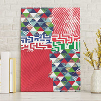 Hawaiian Floral Kakau Tropical Leaves-Sporty Style Canvas Wall Art LT03 Without Frame Art - Polynesian Pride