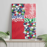 Hawaiian Floral Kakau Tropical Leaves-Sporty Style Canvas Wall Art LT03 - Polynesian Pride