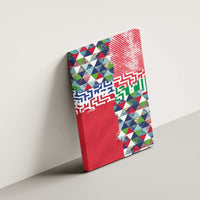 Hawaiian Floral Kakau Tropical Leaves-Sporty Style Canvas Wall Art LT03 - Polynesian Pride