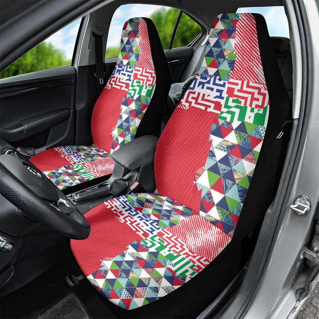 Hawaiian Floral Kakau Tropical Leaves-Sporty Style Car Seat Cover LT03 - Polynesian Pride