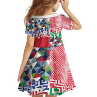 Hawaiian Floral Kakau Tropical Leaves-Sporty Style Family Matching Short Sleeve Bodycon Dress and Hawaiian Shirt LT03 - Polynesian Pride