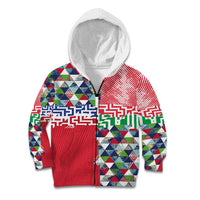 Hawaiian Floral Kakau Tropical Leaves-Sporty Style Kid Hoodie LT03 Zip Hoodie Art - Polynesian Pride