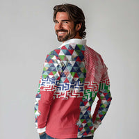 Hawaiian Floral Kakau Tropical Leaves-Sporty Style Long Sleeve Polo Shirt LT03 - Polynesian Pride
