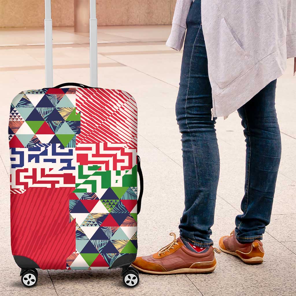 Hawaiian Floral Kakau Tropical Leaves-Sporty Style Luggage Cover LT03 Art - Polynesian Pride