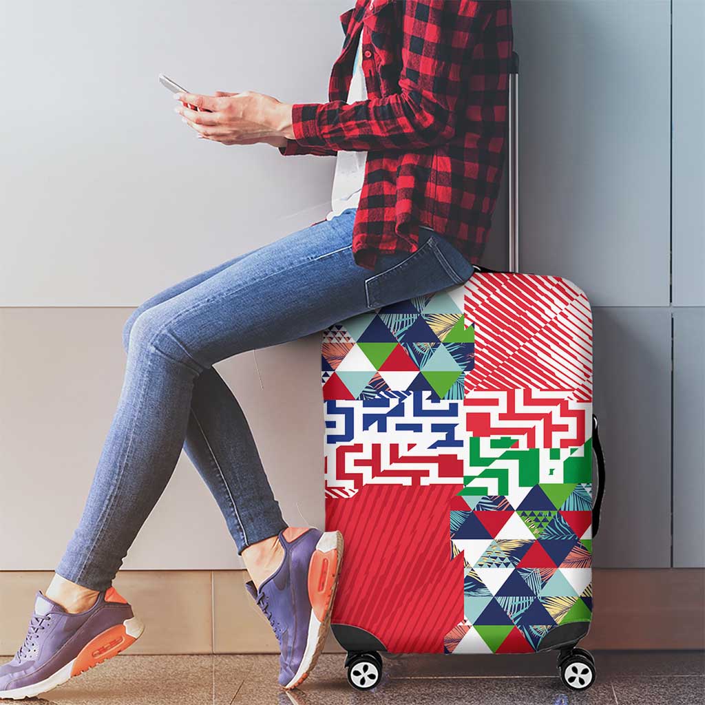 Hawaiian Floral Kakau Tropical Leaves-Sporty Style Luggage Cover LT03 - Polynesian Pride