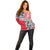 Hawaiian Floral Kakau Tropical Leaves-Sporty Style Off Shoulder Sweater