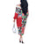 Hawaiian Floral Kakau Tropical Leaves-Sporty Style Off The Shoulder Long Sleeve Dress