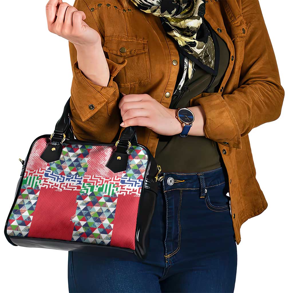Hawaiian Floral Kakau Tropical Leaves-Sporty Style Shoulder Handbag