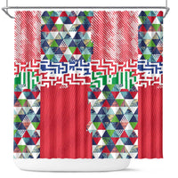 Hawaiian Floral Kakau Tropical Leaves-Sporty Style Shower Curtain LT03 Art - Polynesian Pride