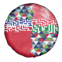 Hawaiian Floral Kakau Tropical Leaves-Sporty Style Spare Tire Cover LT03 - Polynesian Pride