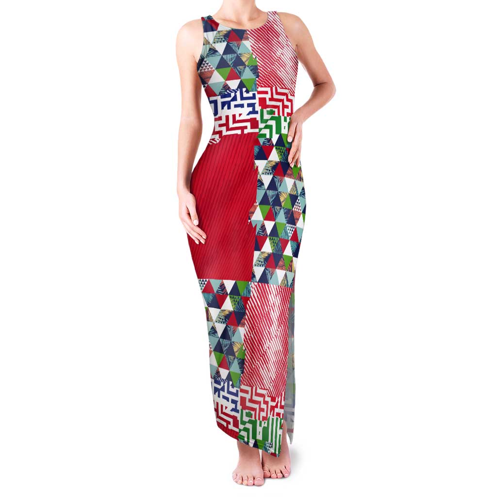 Hawaiian Floral Kakau Tropical Leaves-Sporty Style Tank Maxi Dress LT03 Women Art - Polynesian Pride
