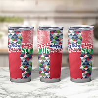 Hawaiian Floral Kakau Tropical Leaves-Sporty Style Tumbler Cup