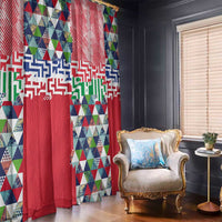 Hawaiian Floral Kakau Tropical Leaves-Sporty Style Window Curtain LT03 - Polynesian Pride