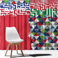 Hawaiian Floral Kakau Tropical Leaves-Sporty Style Window Curtain LT03 - Polynesian Pride