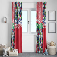 Hawaiian Floral Kakau Tropical Leaves-Sporty Style Window Curtain LT03 - Polynesian Pride