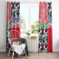 Hawaiian Floral Kakau Tropical Leaves-Sporty Style Window Curtain LT03 - Polynesian Pride